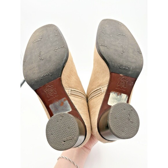 Fendi F/W 1999 Pony Hair Beige & Brown Ankle Boots Vintage 90's Sz EU 36 6 - Picture 8 of 12